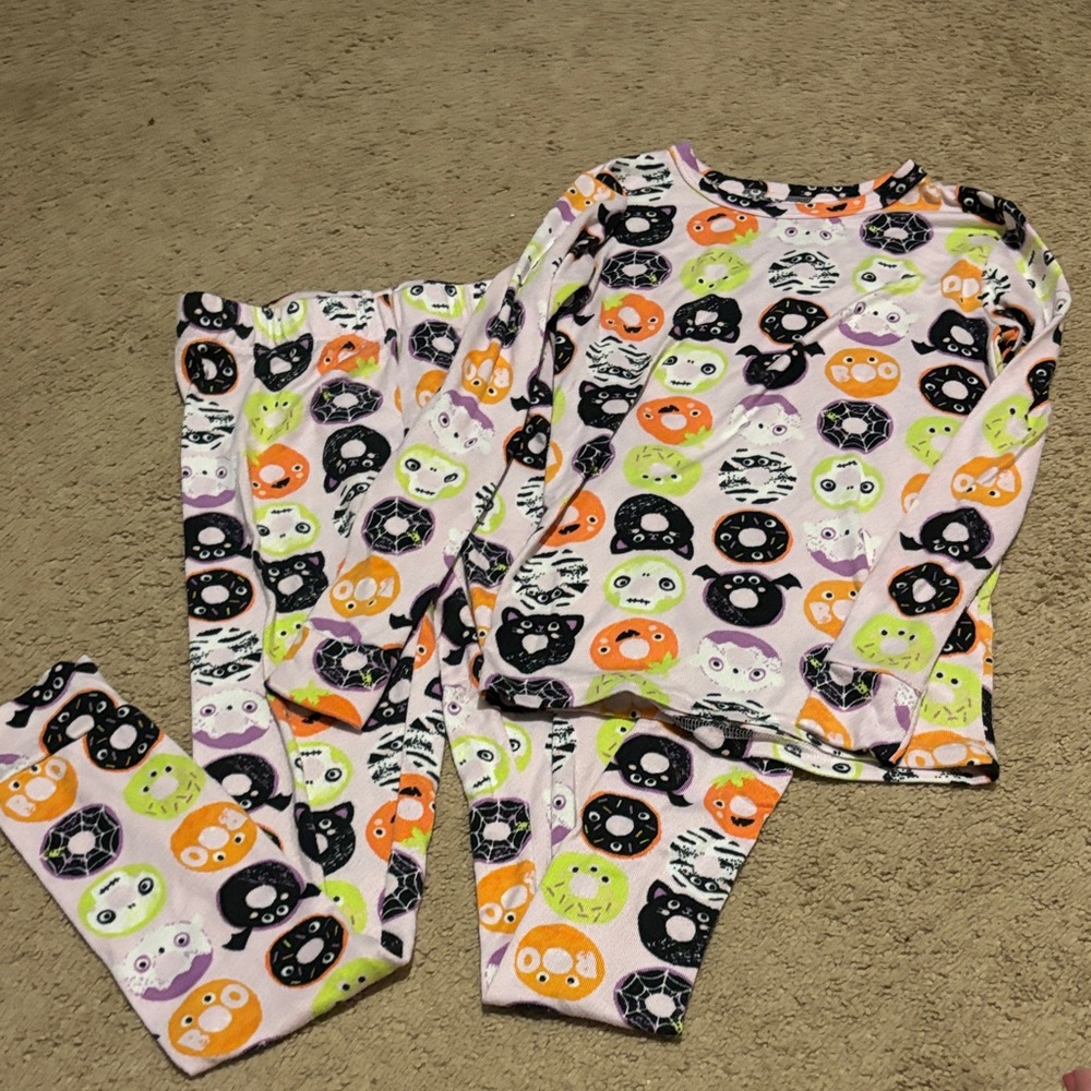 Cat & Jack Kids Halloween Pajama Set - Orange, Green, Purple, Black